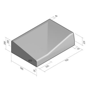 Highway 500x200 | L-750 | Entry Kerb | Right | Half-Battered | SQ