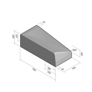 Highway 650x200 | L-300 | Entry Kerb | Left | Half-Battered | SQ
