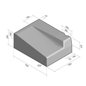Highway 650x250 | L-500 | Entry Kerb | Right | Half-Battered | SQVB