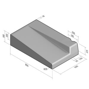 Highway 800x180 | L-500 | Entry Kerb | Right | Half-Battered | SQVB