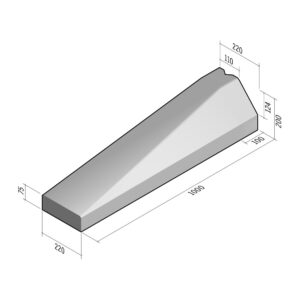 Highway 110-220x200 | L-1000 | End Transition to 220x75 | Left | Splay | VB