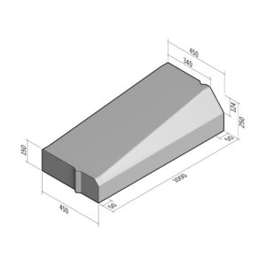 Highway 340-450x250 | L-1000 | Drop Set Transition to 450x150 | Right | Splay | VB