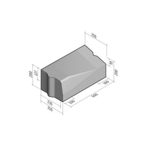 Highway 230-250x200 | L-500 | Transition to 250-130x200 | Half-Battered | VBVB