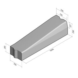 Highway 230-250x250 | L-1000 | Drop Set Transition to 250x150 | Right | Half-Battered | VB