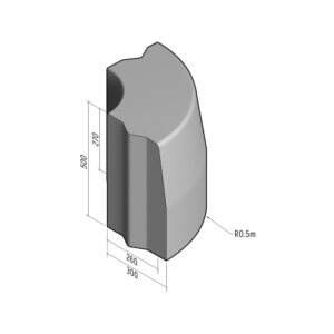 Highway 260-300x500 | L-785 | Radius External | 0.5m | Half-Battered | VB
