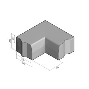 Highway 280-300x240 | L-250 | Return Corner Internal | 90° | Half-Battered | VB