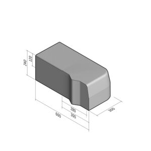 Highway 280-300x240 | L-600 | Entry Platform Return | Left | Half-Battered | VB