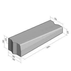 Highway 280-300x240 | L-1000 | Drop Set Transition to 300x120 | Left | Half-Battered | VB