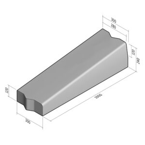 Highway 280-300x240 | L-1000 | Drop Set Transition to 300x120 | Right | Half-Battered | VB