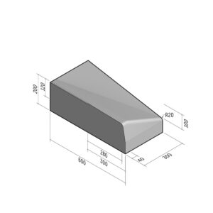 Highway 600x200 | L-300 | Entry Kerb | Left | Half-Battered | SQ