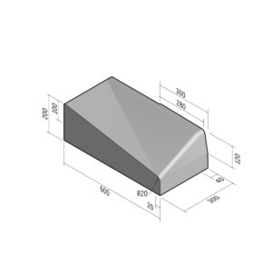 Highway 600x200 | L-300 | Entry Kerb | Right | Half-Battered | SQ