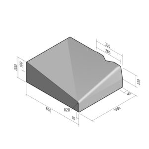 Highway 600x200 | L-500 | Entry Kerb | Right | Half-Battered | SQVB