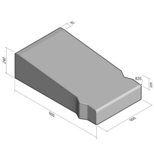 Highway 900x240 | L-500 | Entry Kerb | Middle | Slope | VB