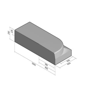 Highway 380-400x250 | L-1000 | Platform Return | Left | Half-Battered | SQ