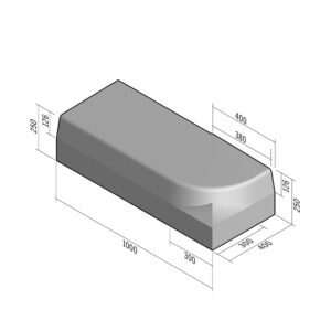 Highway 380-400x250 | L-1000 | Platform Return | Right | Half-Battered | SQ