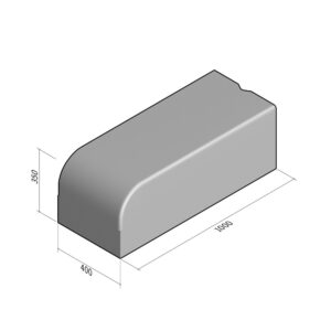 Highway 400x350 | L-1000 | End | Left | Bullnose | VB