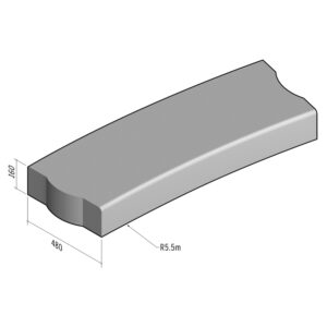 Highway 480x160 | L-1250 | Radius Internal | 5.5m | Bullnose | VB