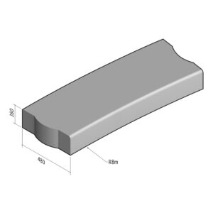 Highway 480x160 | L-1250 | Radius Internal | 8m | Bullnose | VB