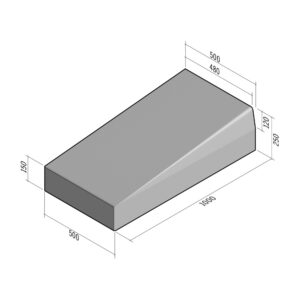 Highway 480-500x250 | L-1000 | Drop Set Transition to 500x150 | Right | Half-Battered | SQ