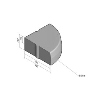 Highway 580-600x250 | Return Radial External | 90° | 0.6m | Half-Battered | VB