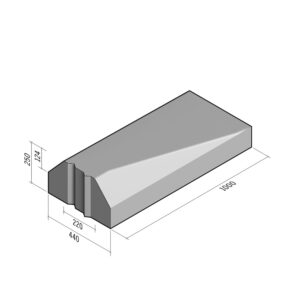 Segregator 220-440x250 | L-1000 | End Transition to 440x126 | End | Splay | DVB