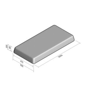 Segregator 470-500x100 | L-1000 | Straight | 2End | Half-Battered | SQ