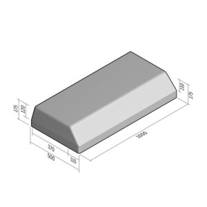 Segregator 370-500x175 | L-1000 | Straight | Left | Splay-Half-Battered | SQ