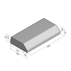 Segregator 370-500x175 | L-1000 | Straight | Right | Splay-Half-Battered | SQ