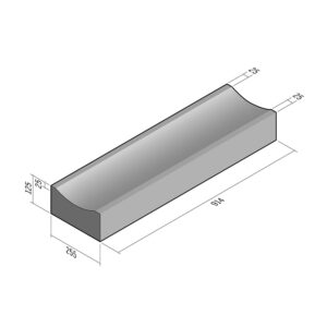 Drainage Channel 255x125 | L-914 | Straight Dished DC2 | SQ
