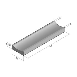 Drainage Channel 255x75 | L-914 | Straight Dished DCT | SQ