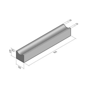 Drainage Channel 150x125 | L-914 | Straight Dished DC3 | SQ
