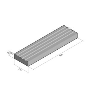 Drainage Channel 255x75 | L-914 | Straight Fluted FC | SQ