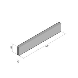 Edging Flat Top 50x150 | L-914 | Straight | SQ