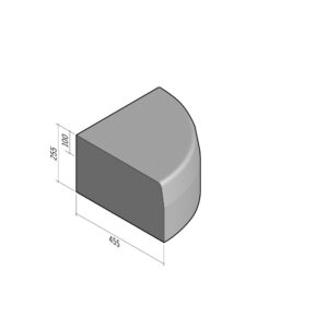 Half-Battered HB2 455x255 | Return Radial External | 90° | 0.455m | SQ