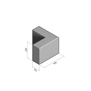Bullnose BN2 125x255 | L-305 | Return Corner External | 90° | SQ