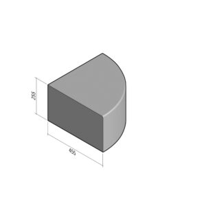 Bullnose BN2 455x255 | Return Radial External | 90° | 0.455m | SQ