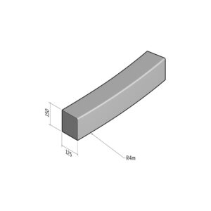 Bullnose BN3 125x150 | L-780 | Radius External | 4m | SQ
