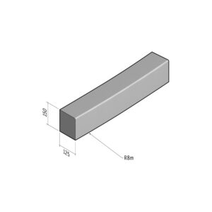 Bullnose BN3 125x150 | L-780 | Radius External | 8m | SQ