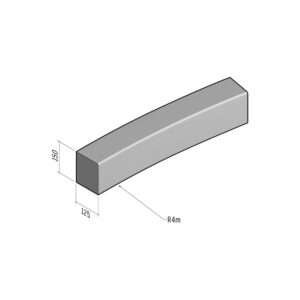 Bullnose BN3 125x150 | L-780 | Radius Internal | 4m | SQ