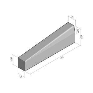 Half-Battered HB2 125x255 | L-914 | Drop Transition to BN3 125x150 | Right | SQ