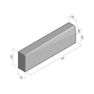 Half-Battered HB2 125x255 | L-914 | Transition to BN2 125x255 | Right | SQ