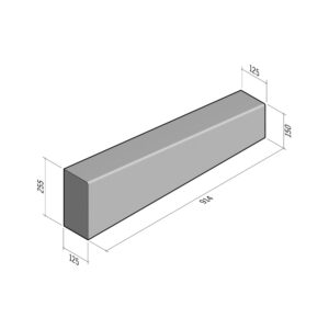 Bullnose BN2 125x255 | L-914 | Transition to BN3 125x150 | Left | SQ