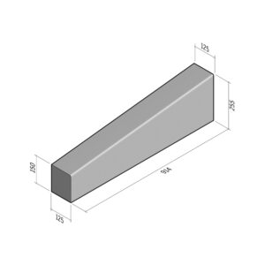Bullnose BN2 125x255 | L-914 | Transition to BN3 125x150 | Right | SQ