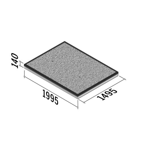 Double XL Standard | Corner Edge | 1995x1495x140