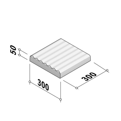 Dutch Tactiles | 7 Waves 300x300 | 50mm Thick