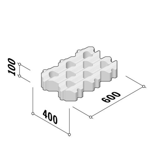 Grass Block | Shape A 400x600 | 100mm Thick