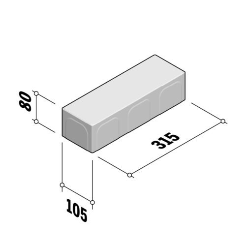 Blocks 105 | 105x315 | 80mm Thick