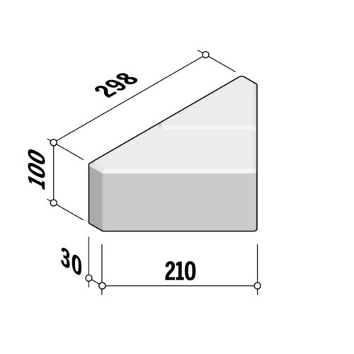 Blocks 105 | Bishops Hat 210x300-30 | 100mm Thick