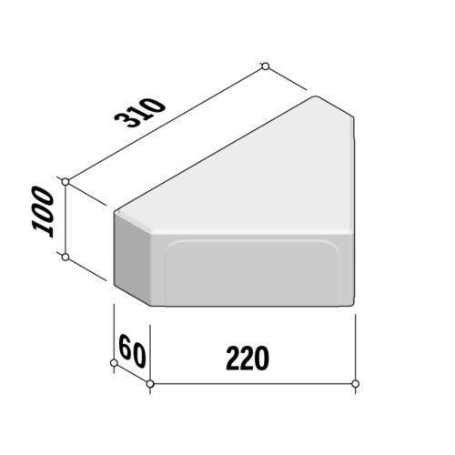 Blocks 110 | Bishops Hat 220x310-60 | 100mm Thick