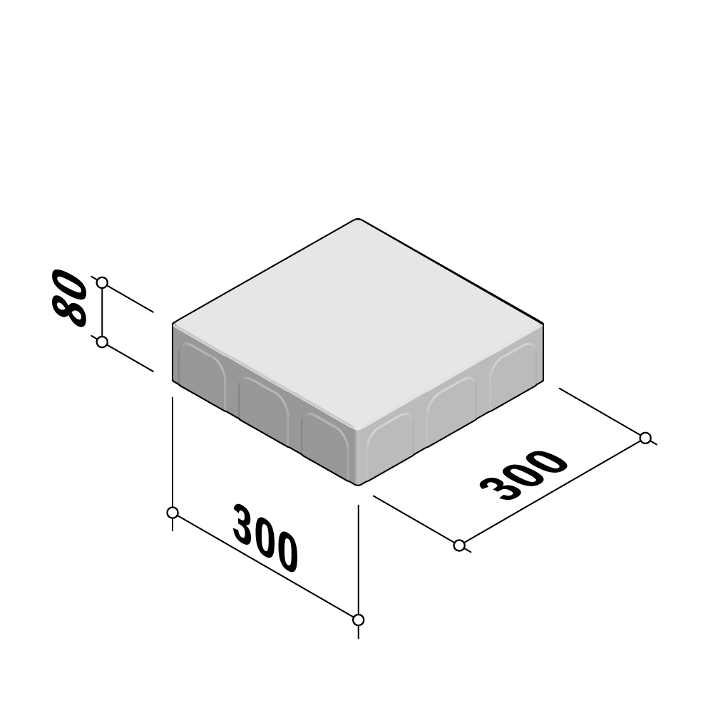 Blocks 300 | 300x300 | 80mm Thick